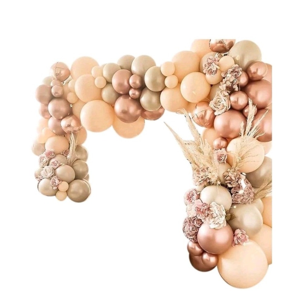 Brown, Macaroon, Nudes, Blush,Metallic 116‎ Pc Balloon Garland Kit